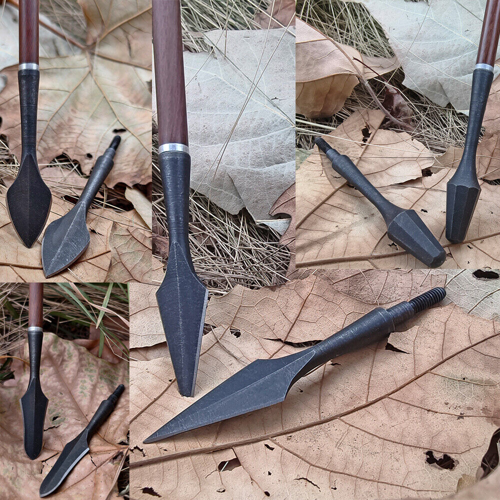 3pcs Broadheads Traditional Arrowhead Screw Tip Point Arrows Crossbow Archery Hunting